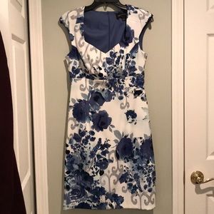 Cap-Sleeve Floral Dress